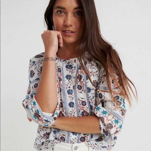 Lucky Brand Tops - LUCKY: Smocked Peasant Top